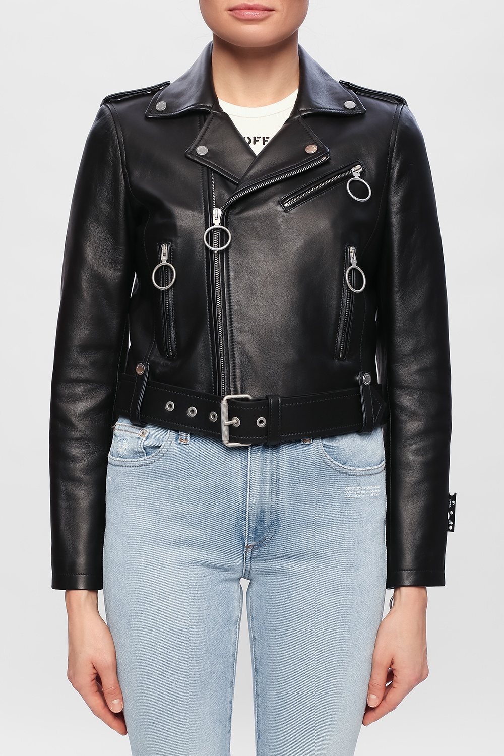 Off-White Leather biker jacket